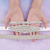 CRASPIRE 3Pcs 3 Style Crystal Rhinestone Wedding Bridal Belt AJEW-CP0001-67-3