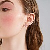 Enamel Striped Thick Hoop Earrings JE1110G-7