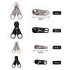 80 Pcs 4 Styles Zinc Alloy Double Head Zipper Sliders PALLOY-SZ0001-25-5