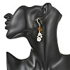 Alloy & Resin & Acrylic Pearl Dangle Earrings EJEW-JE07366-2