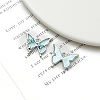 Butterfly Platinum Alloy & Resin Pendants PW-WG34E84-03-1