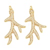 Brass Micro Pave Cubic Zirconia Pendants CU-CBAB3AD-01G-01-1