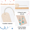 Imitation Leather Earring Organizer Hanging Display Cards for Stud Earrings AJEW-WH0401-52-3