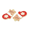 Christmas Alloy Enamel Pendants X-ENAM-D050-13F-01G-2
