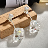 Brass Pave Cubic Zirconia Stud Earrings for Women FS-WG601E2-02-1