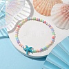 Beach Starfish Synthetic Turquoise Link Bracelets BJEW-JB10238-04-4