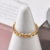 Triangle 304 Stainless Steel Open Cuff Ring for Women RJEW-M049-01G-04-5