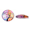 Half Round/Dome Tree Pattern Glass Flatback Cabochons for DIY Projects GGLA-Q037-25mm-M28-09-4