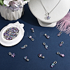 30Pcs 5 Styles Electroplated Glass European Dangle Charms PALLOY-ME00035-4