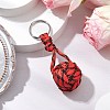 2Pcs Polyester Braid Ball Stainless Steel Keychains KEYC-JKC01120-4