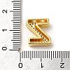 Brass Micro Pave Clear Cubic Zirconia Charms ZIRC-C009-01G-Z-3