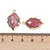 Natural Rhodonite Faceted Leaf Pendants G-I375-04G-12-3