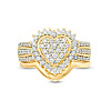 2Pcs Alloy with Crystal Rhinestone Finger Rings FS-WG59BB6-04-2