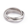 Unisex 304 Stainless Steel Finger Rings RJEW-K233-06C-P-2