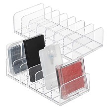 7 Grids Transparent Acrylic Eyeshadow Palette Makeup Organizer ODIS-WH0050-06