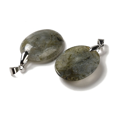 Natural Labradorite Pendants G-Z055-03P-03-1