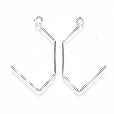 Brass Earring Hooks KK-T038-421P-1