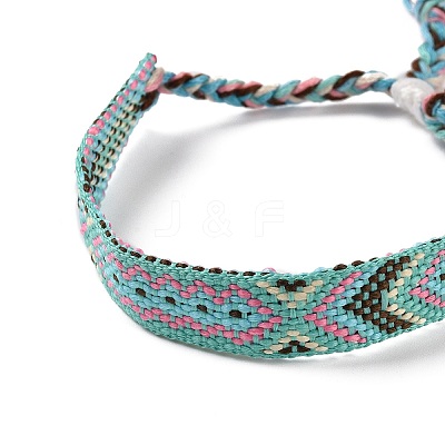 Polyester-cotton Braided Rhombus Pattern Cord Bracelet FIND-PW0013-001A-19-1