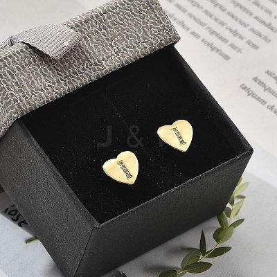 Rack Plating Brass Micro Pave Clear Cubic Zirconia Stud Earrings EJEW-K299-01G-I-1