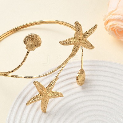 304 Stainless Steel Open Upper Arm Cuff Bangles for Women SA-CBA2C9D-06A-1