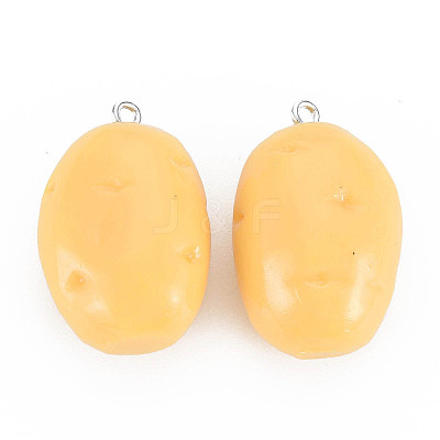 Opaque Resin Pendants X-RESI-S356-080-1