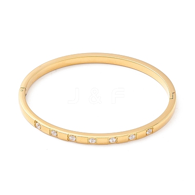 Clear Cubic Zirconia Bangle STAS-P303-02G-1