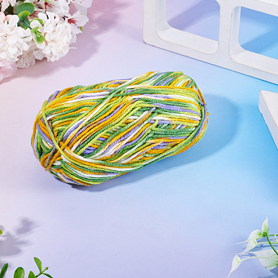 Polyester Fibers Knitting Yarn DIY-TADJ0002-005A-1