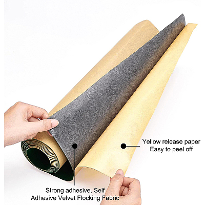 Self Adhesive Velvet Flocking Fabric OCOR-BC0001-58A-05-1