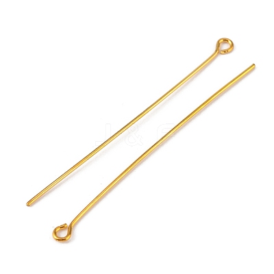 Golden Plated Brass Eye Pin for Jewelry Making X-EPC5.0cm-G-1
