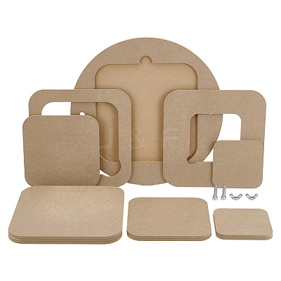 Medium Density Fiberboard (MDF) Portable Clay Wedging Board with Built AJEW-PH0006-65B-1