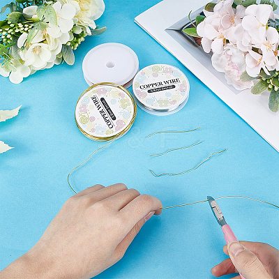3 Rolls 3 Colors Copper Jewelry Craft Wire CWIR-SC0001-02A-1