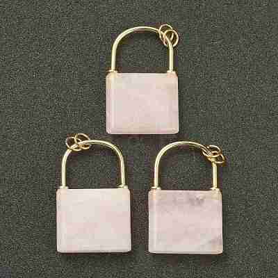 Natural Rose Quartz Pendants G-B012-16G-08-1