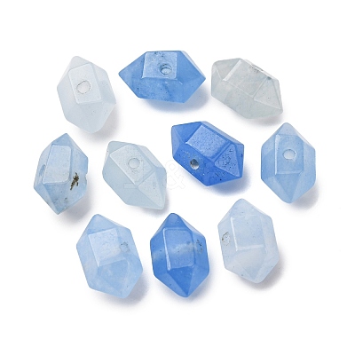 Dyed Natural White Jade Imitation Aquamarine Beads G-M452-01C-1