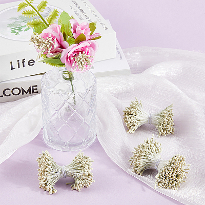 Gypsum with Cotton Cord Artificial Flower Core LS-DIY-WH20007-36A-07-1