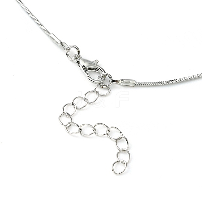 Brass Square Snake Chain Necklace for Men Women MAK-YW0001-08-1