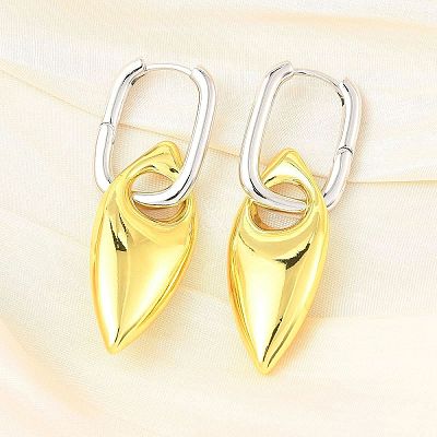 Horse Eye Brass Hoop Earrings for Women EJEW-U057-06D-03GP-1