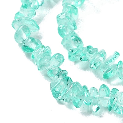 Spray Painted Transparent Glass Beads Strands GLAA-P060-01A-08-1