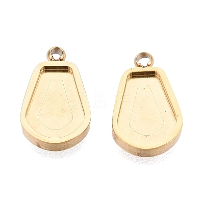 304 Stainless Steel Pendant Cabochon Component STAS-Q113-27G-1