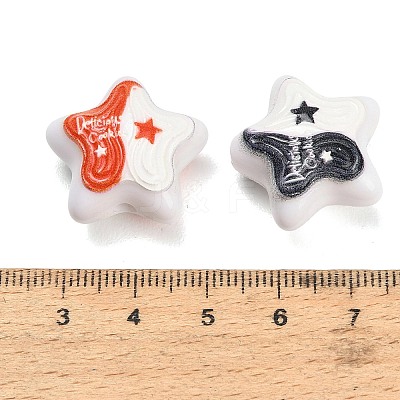 Two Tone Opaque Acrylic Beads AC-CBA36B6-06-1