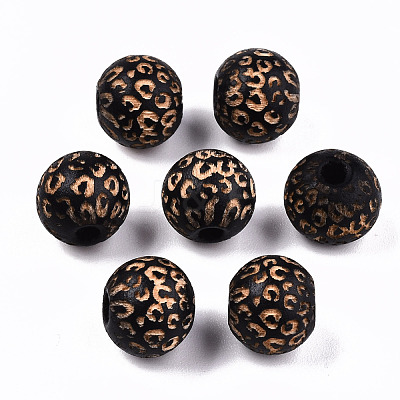 Painted Natural Wood Beads WOOD-T021-53A-M-1