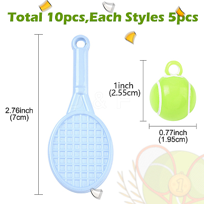 10Pcs 2 Styles Opaque Acrylic Pendants OACR-YW0004-07-1