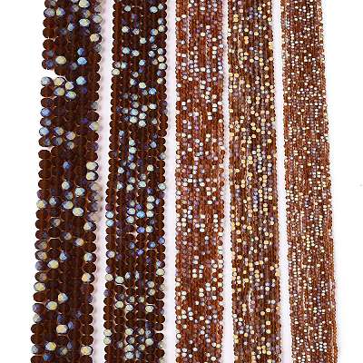 Transparent Glass Beads Strands EGLA-A044-T6mm-MB02-1