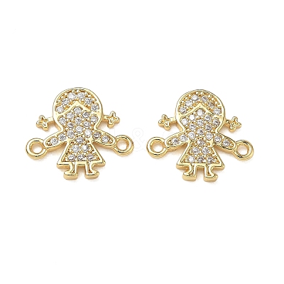 Brass Micro Pave Colorful Cubic Zirconia Connector Charms for Jewelry Making CU-CBAAA59-01G-03-1