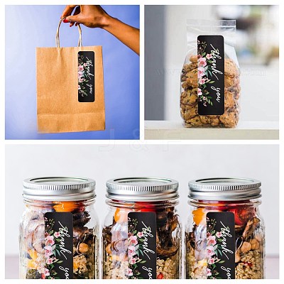 Flower Pattern Paper Gift Tag Stickers DIY-C011-01A-1