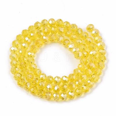 Electroplate Glass Beads Strands EGLA-A034-T6mm-B20-1