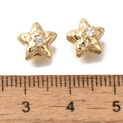 Brass Micro Pave Cubic Zirconia KK-Q001-04G-01-1