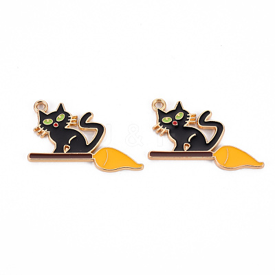 Eco-Friendly Alloy Enamel Pendants X-ENAM-T011-80A-NR-1
