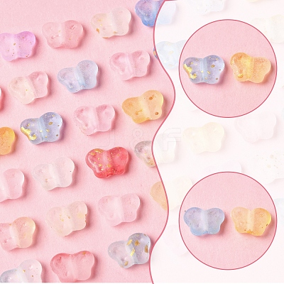 200Pcs Gradient Color Transparent Acrylic Beads MACR-FS0002-02-1