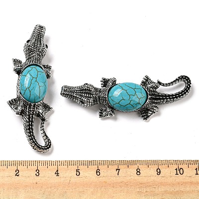 Dual-use Items Alloy Crocodile Brooch JEWB-C026-01C-AS-1