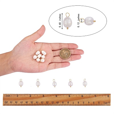 Natural Cultured Freshwater Pearl Pendants PEAR-SZ0001-08-1